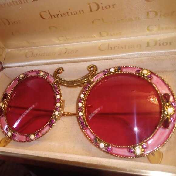 Christian DIOR Vintage Sunglasses 1960s PINK : DIOR COLLECTOR'S piece - Picture 14 of 17